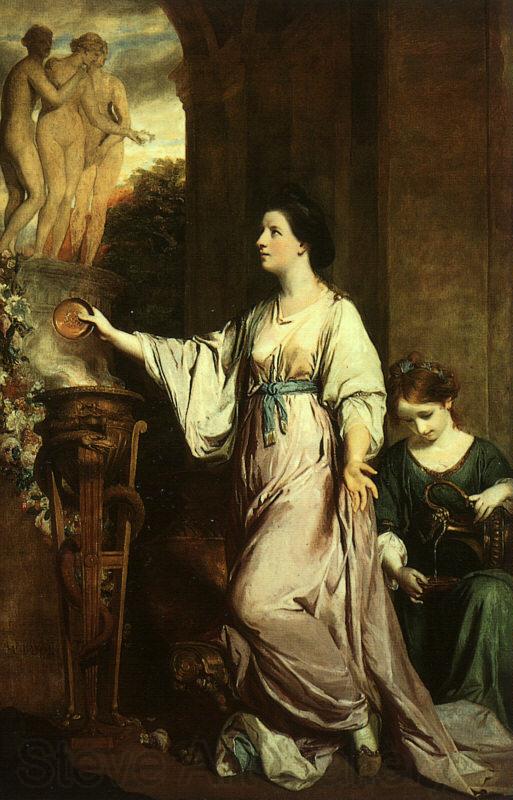Sir Joshua Reynolds Lady Sarah Bunbury Sacrificing to the Graces France oil painting art